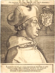 Albrecht Dürer - Cardinal Albrecht of Brandenburg (Large Cardinal)