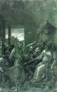 Albrecht Dürer - Green Passion - Christ before Caiaphas - WGA07054
