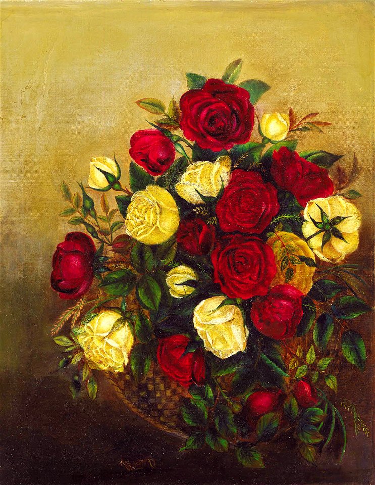 RobertDuncanson-Roses Still Life c1842 1848