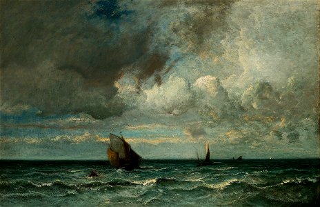 Jules Dupré - Barks Fleeing Before the Storm - 1894.1055 - Art Institute of Chicago