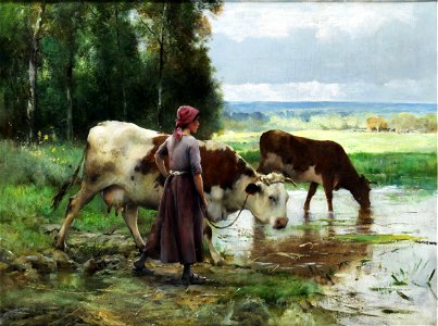 Julien Dupré - Young woman soaring cattles