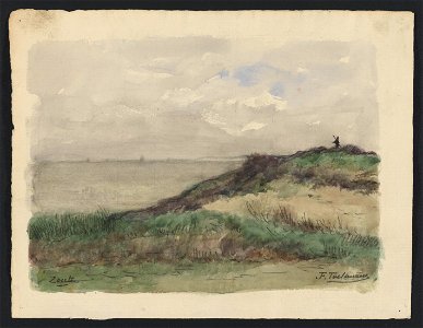 Dunes sur le littoral au Zoute drawing by Jean-François Taelemans, R-2009-26359, Prints Department, Royal Library of Belgium