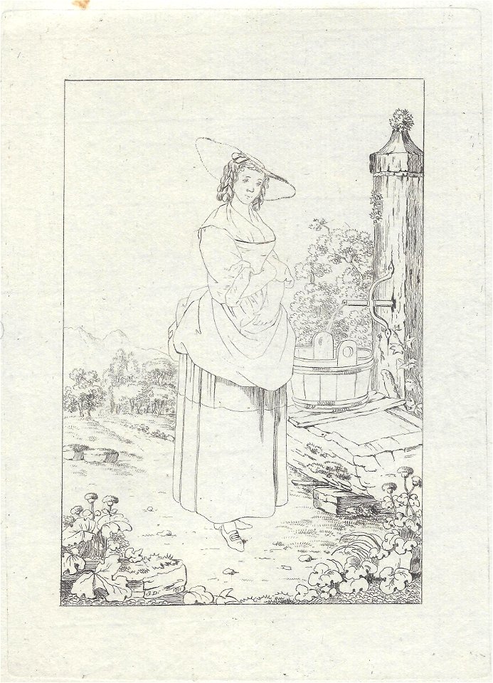 Dunker Milchmädchen am Brunnen