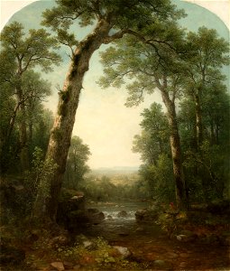 Asher Brown Durand - Forest Stream with Vista - 1960.162 - Cleveland Museum of Art. Free illustration for personal and commercial use.