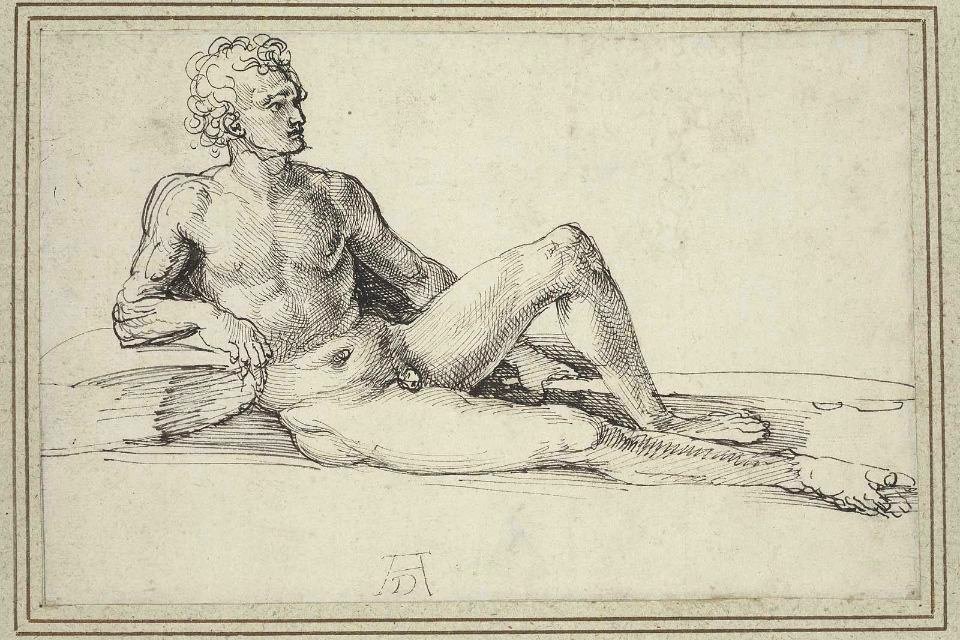 Durer Nude man reclining