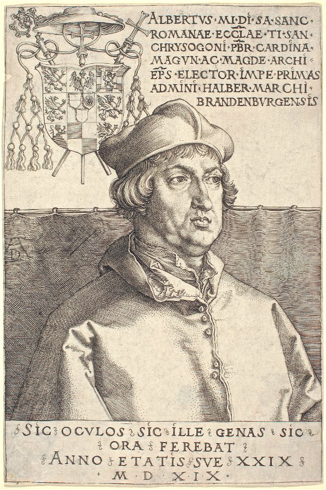 Albrecht Dürer - Cardinal Albrecht of Brandenburg (Small Cardinal)