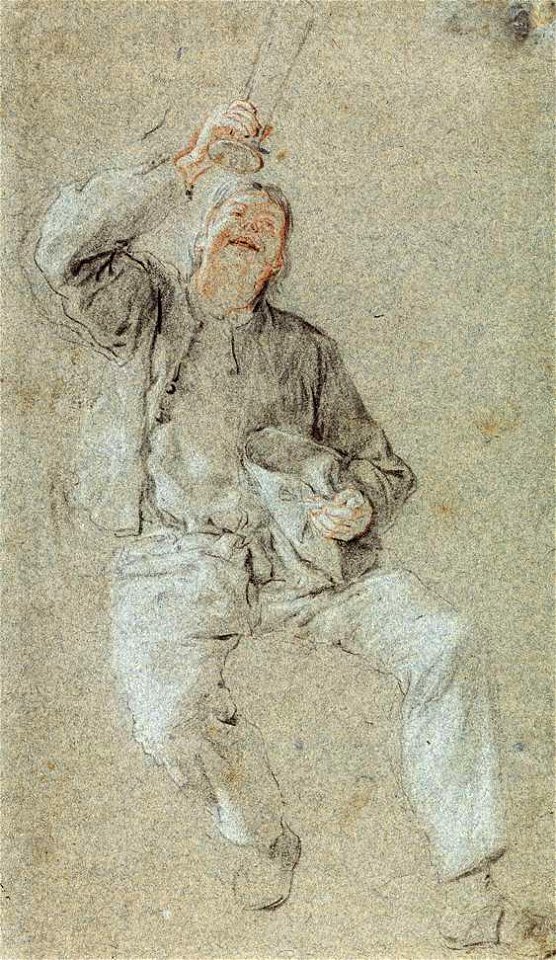 Cornelis Dusart - Young Man with a Raised Glass - WGA06893