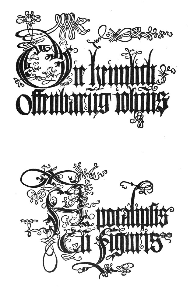 Durer, apocalisse, 00 frontespizio dell'edizione del 1498