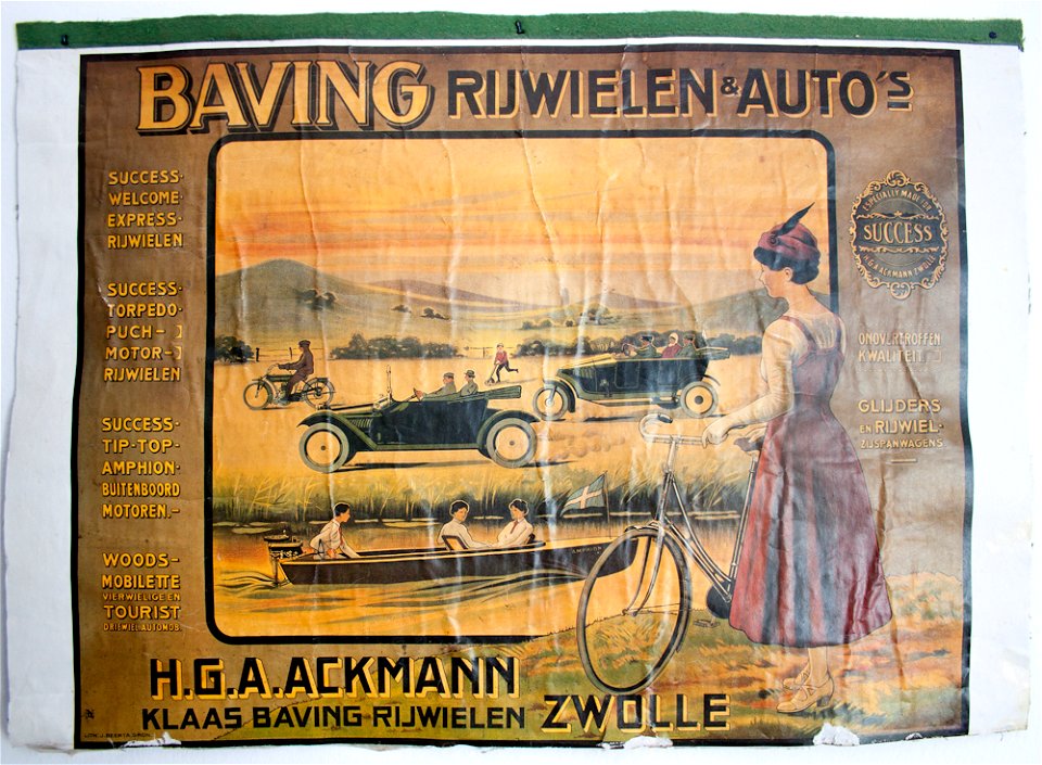 Dutch bicycle-moto-car-boat advertisement - Bike Museum, Balassagyarmat