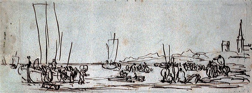 Dutch coast scene, possibly to the west of Scheveningen RMG PV5208