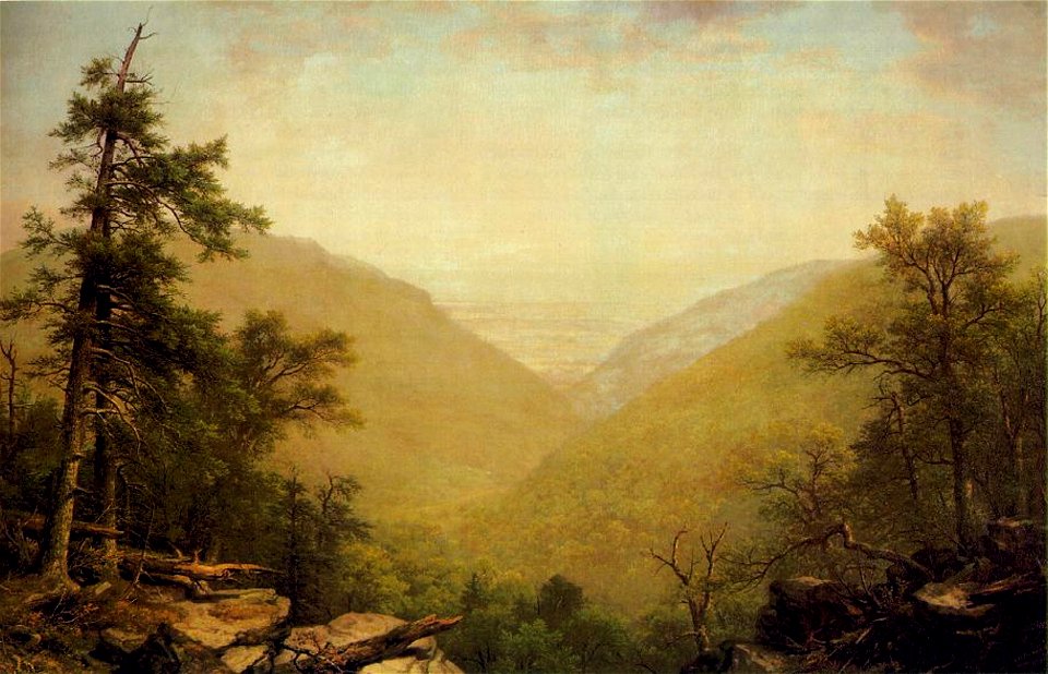 Asher Brown Durand - Kaaterskill Clove (1866). Free illustration for personal and commercial use.