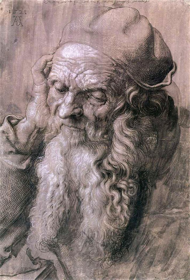 Durer, study of a man, aged 93