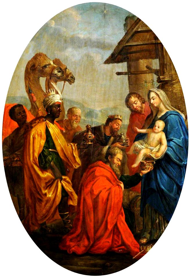 Dutch School - Adoration of the Three Kings (after Giovanni Francesco Romanelli) (firescreen) - 292774 - National Trust