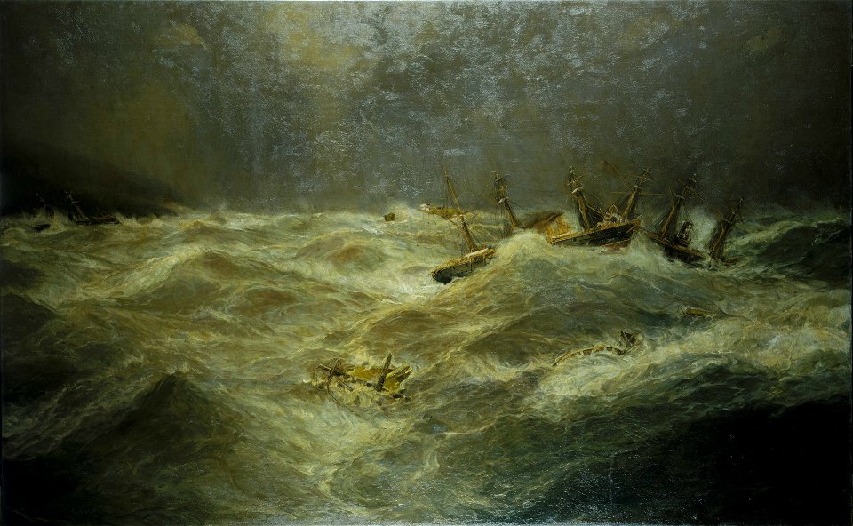 During the hurricane at Apia 1889 RMG BHC2264