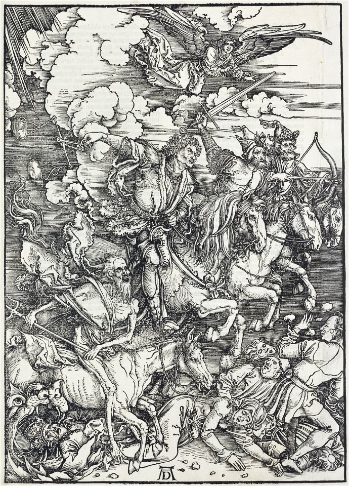 05. Albrecht Dürer, Apokalypsa, III. Čtyři apokalyptičtí jezdci, Národní galerie v Praze