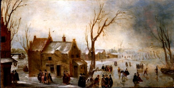 Dutch - A Winter Scene on the Ice - Google Art Project. Free illustration for personal and commercial use.