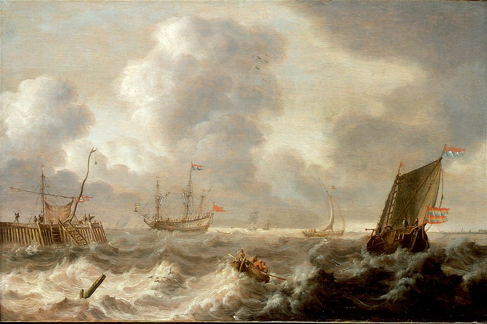 Dutch ships in a rough sea RMG BHC0800