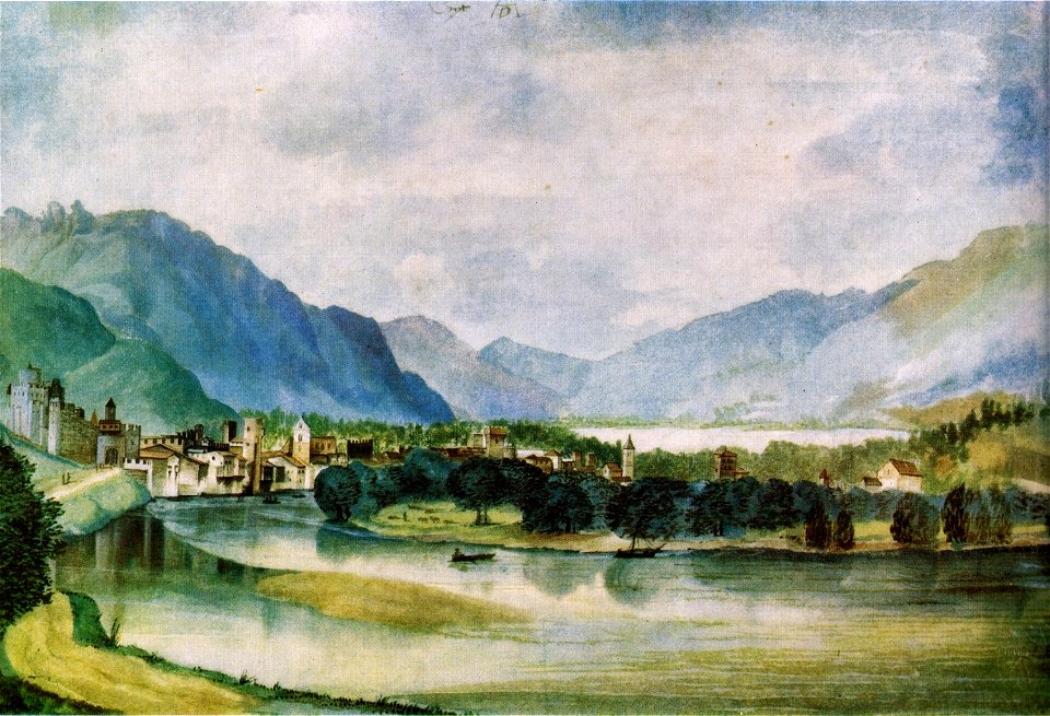 Albrecht Dürer - Ansicht von Trient vom Norden