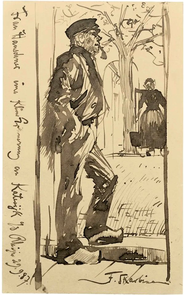 Dutch farmer from Katwijk - Franz Skarbina