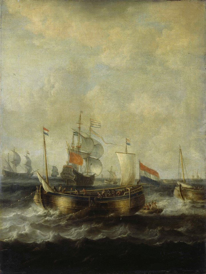 Dutch Indiamen Passing Herring Busses RMG BHC0762
