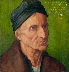 Albrecht Dürer - Portrait of Michael Wolgemut - WGA07001. Free illustration for personal and commercial use.