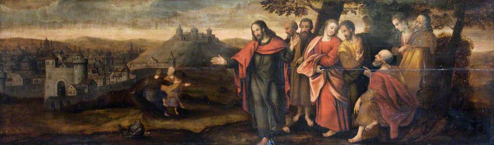 Dutch School - Christ Comparing Himself and His Disciples to a Hen and Her Chicks - 254674 - National Trust