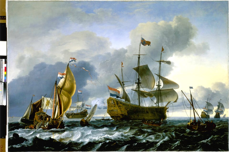 Dutch attack on the Medway- the 'Royal Charles' carried into Dutch Waters, 12 June 1667 RMG BHC0292