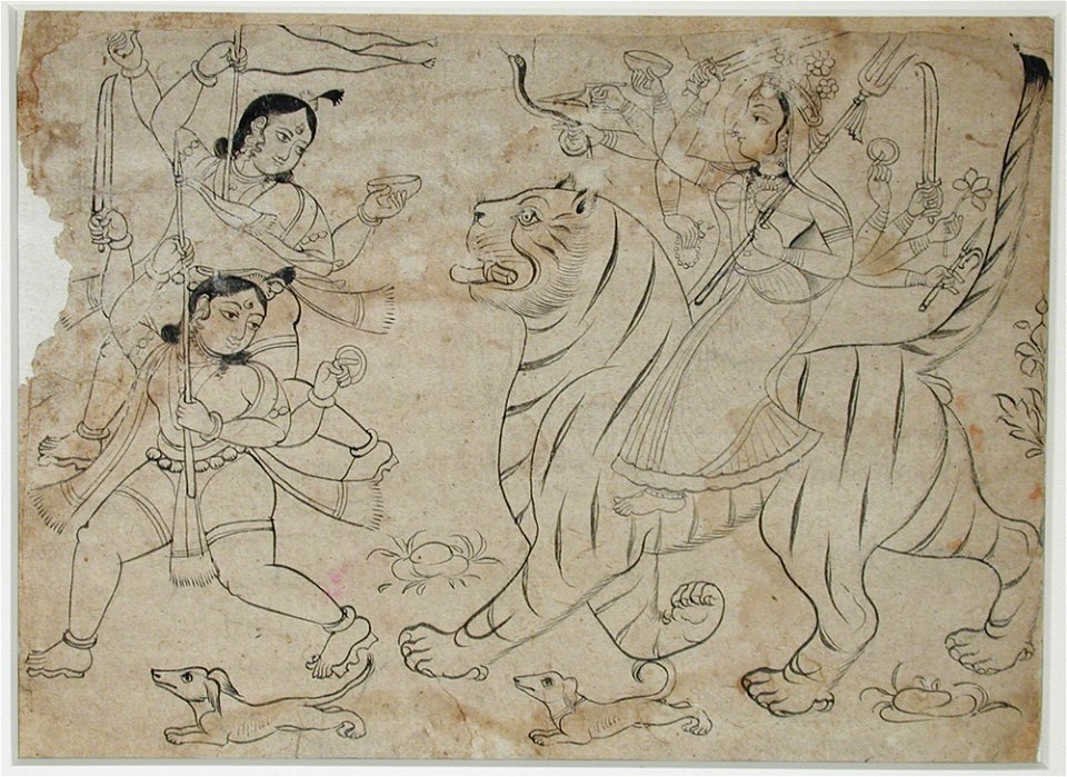 Durga triumphant on her tiger (6125108276)
