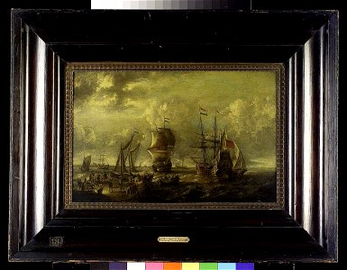Dutch Men-of-War and Fishing Boats in Harbour RMG BHC0817