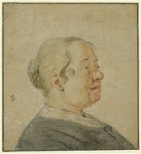 Buste van een vrouw, naar rechts in profiel, RP-T-1898-A-3666