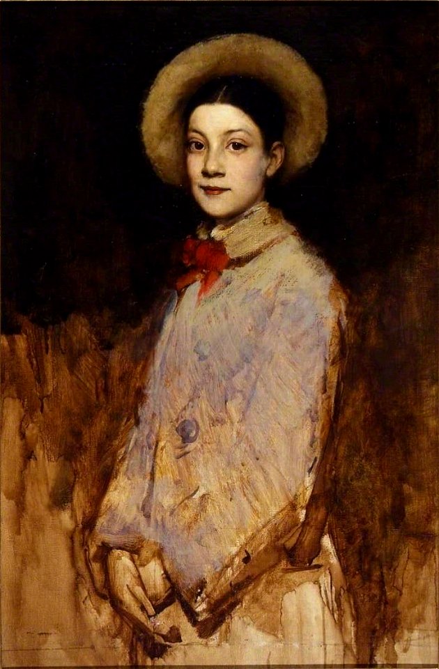 Frank Duveneck - Portrait of Amy Folsom (c.1880)
