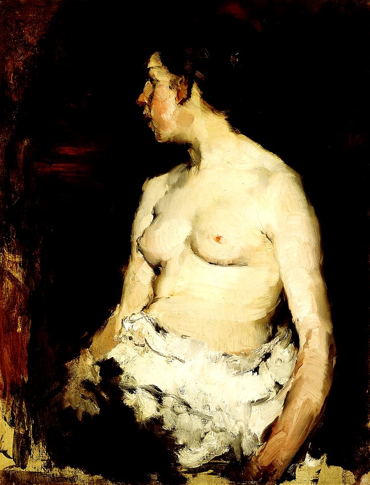 Frank Duveneck - Seated Nude (c.1879)
