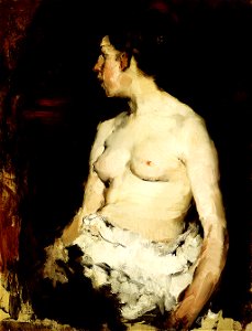 Frank Duveneck - Seated Nude (c.1879)