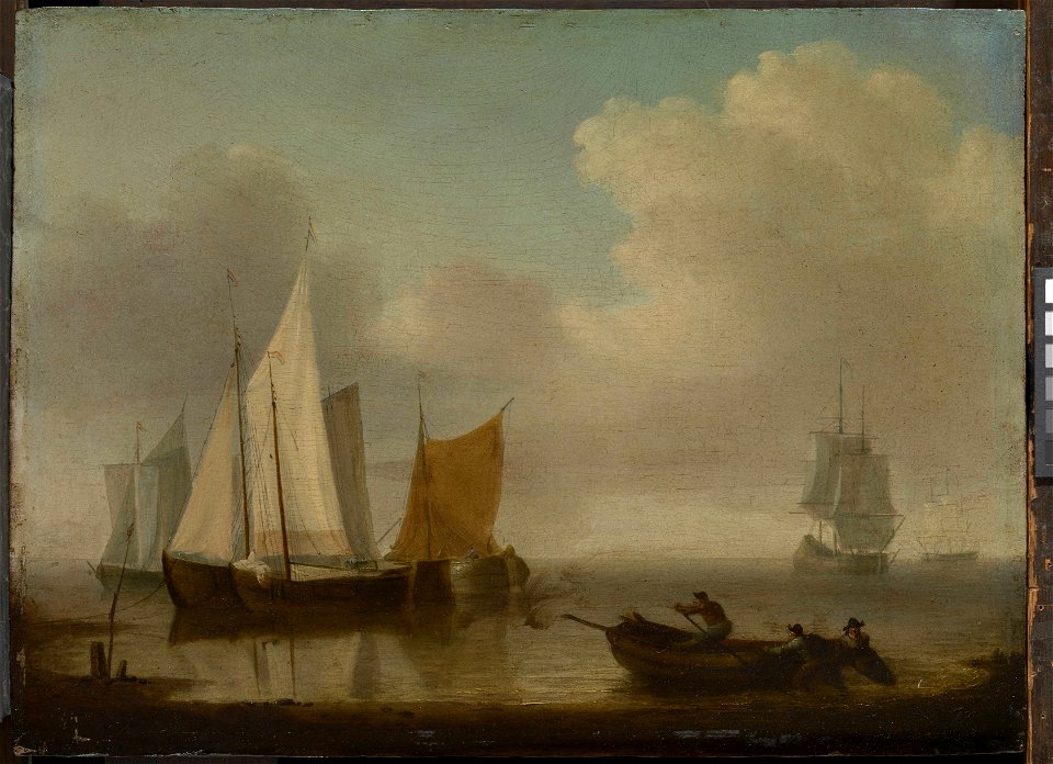 Dutch vessels becalmed near the shore RMG BHC0884