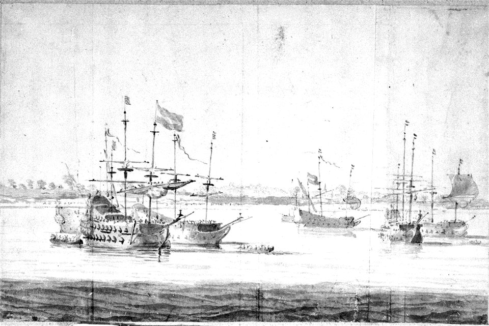 Dutch ships at anchor RMG PW6756