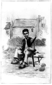 Dutchman (seated, holding shovel) LCCN96512376