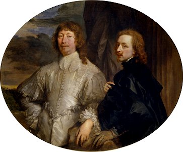 Anthony van Dyck - Sir Endymion Porter and van Dyck. Free illustration for personal and commercial use.