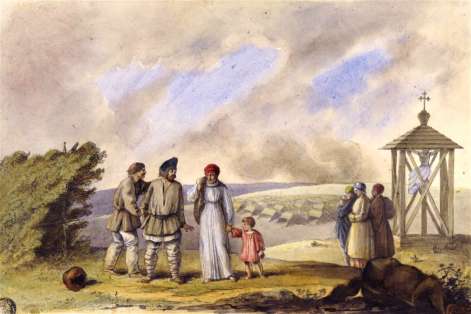 Dzisna, Kaplica. Дзісна, Капліца (C. Faber du Faur, 23.07.1812)