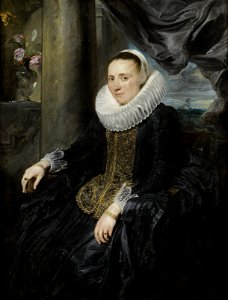 Margareta Snyders - Van Dyck c. 1620. Free illustration for personal and commercial use.