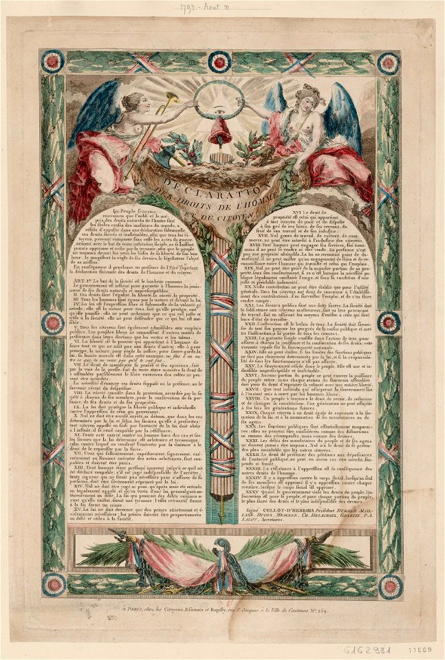 Déclaration des droits de l'homme et du citoyen pj932cn6358 original