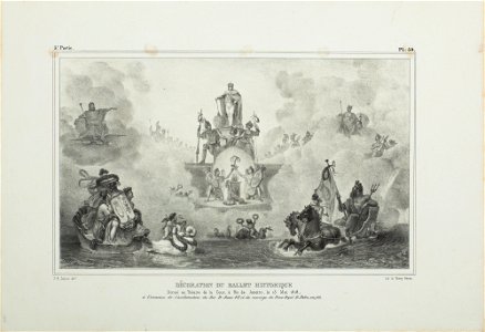 Décoration du Ballet Historique donné au Théatre de la Cour, à Rio de Janeiro, le 13 Mai 1818, da Coleção Brasiliana Iconográfica