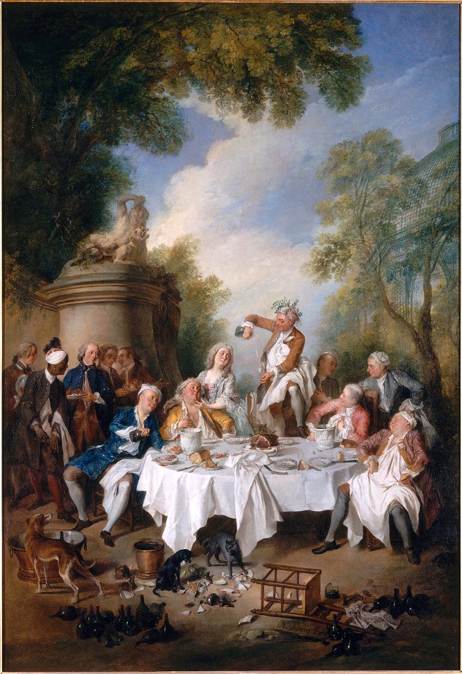 Déjeuner de jambon - Nicolas Lancret - musée Condé