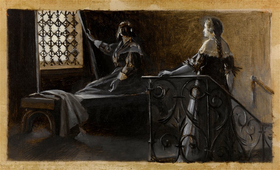 Démarest, Albert Guillaume - Ethel et la femme voilée - 4405 - Maison de Victor Hugo