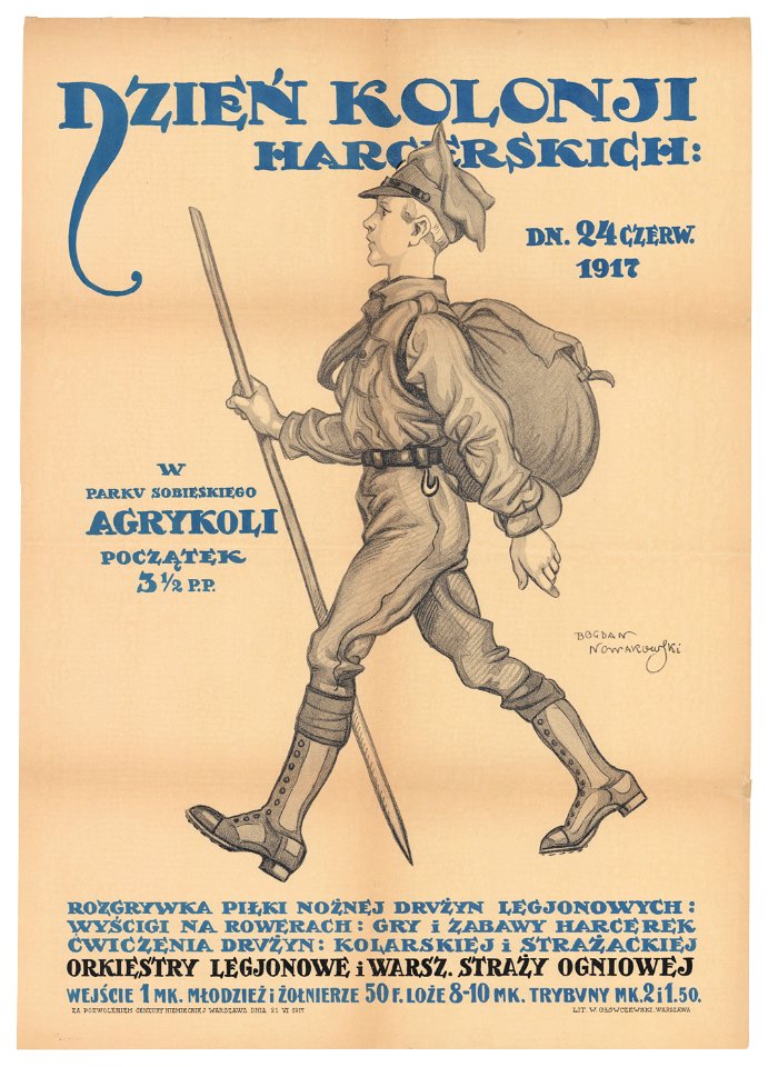 Dzień kolonji harcerskiej dn. 24 czerw. 1917 w Parku Sobieskiego Agrykoli