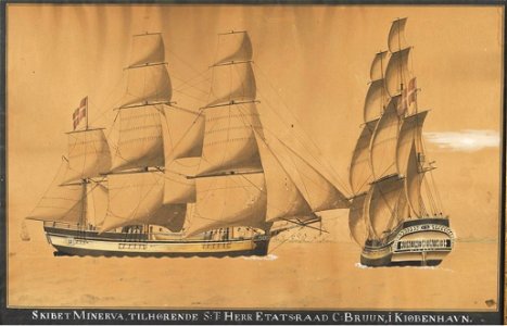 Dänische Bark Minerva aus Kopenhagen (Pinkship), 1794
