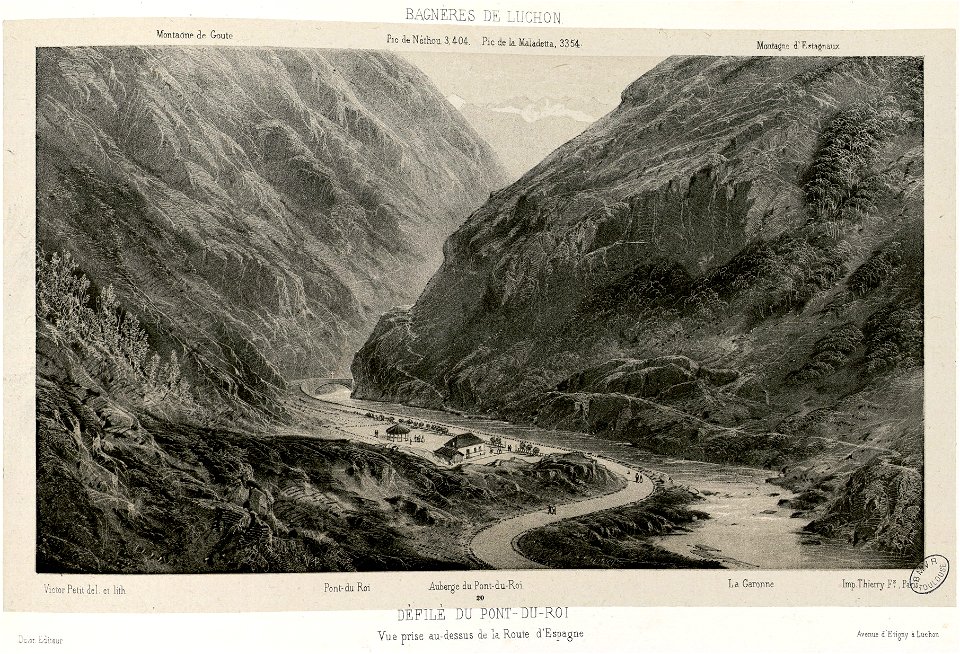 Défilé du Pont-du-Roi - Vue prise au-dessus de la Route d'Espagne - Fonds Ancely - B315556101 A PETIT 1 019
