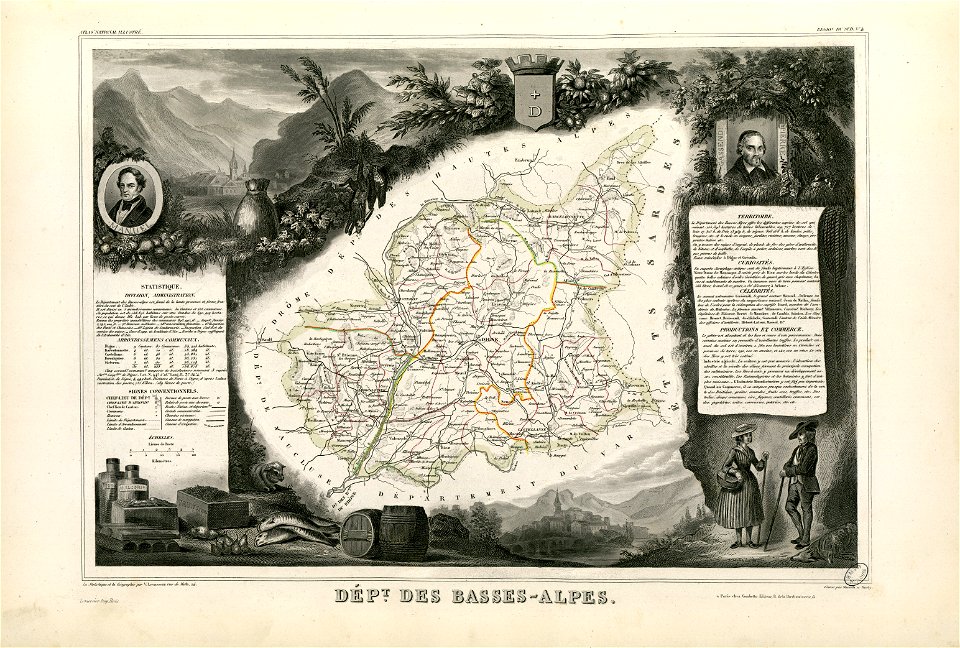 Dépt. des Basses-Alpes (région du sud) - Fonds Ancely - B315556101 A LEVASSEUR 008