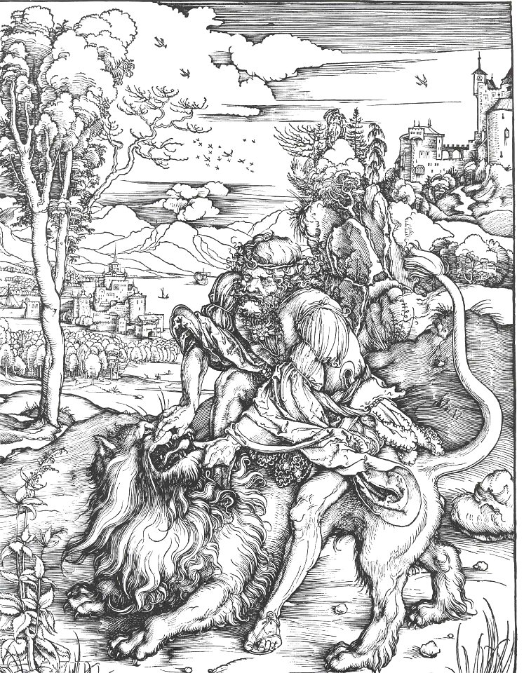 Dürer - Samsoms Kampf mit dem Löwen