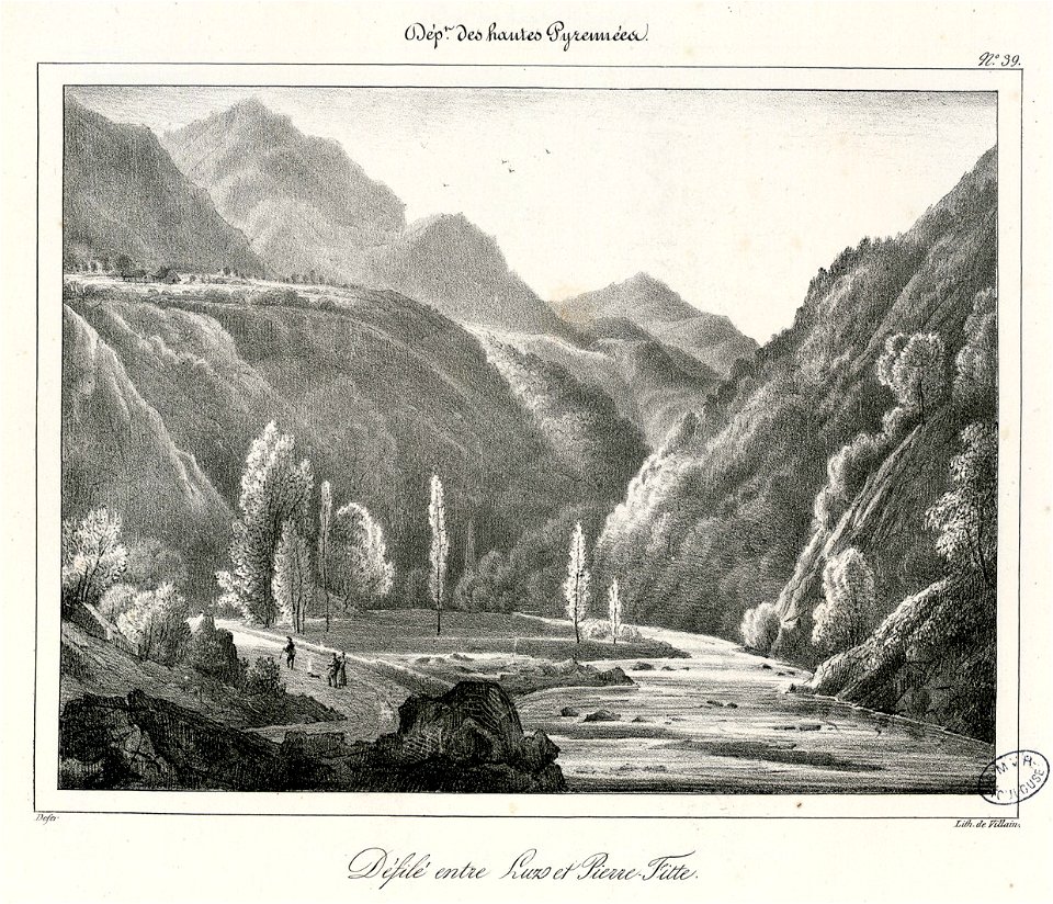 Défilé entre Luz et Pierre-Fitte (Hautes Pyrénées) - Fonds Ancely - B315556101 A DEFER 042