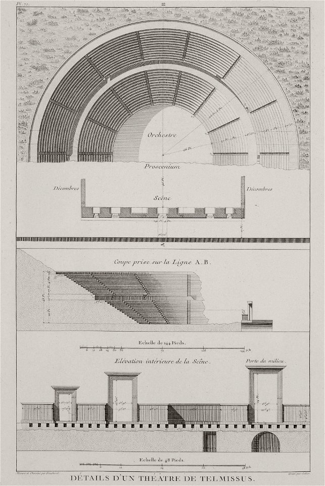 Détails d'un théatre de Telmissus - Choiseul-gouffier Gabriel Florent Auguste De - 1782
